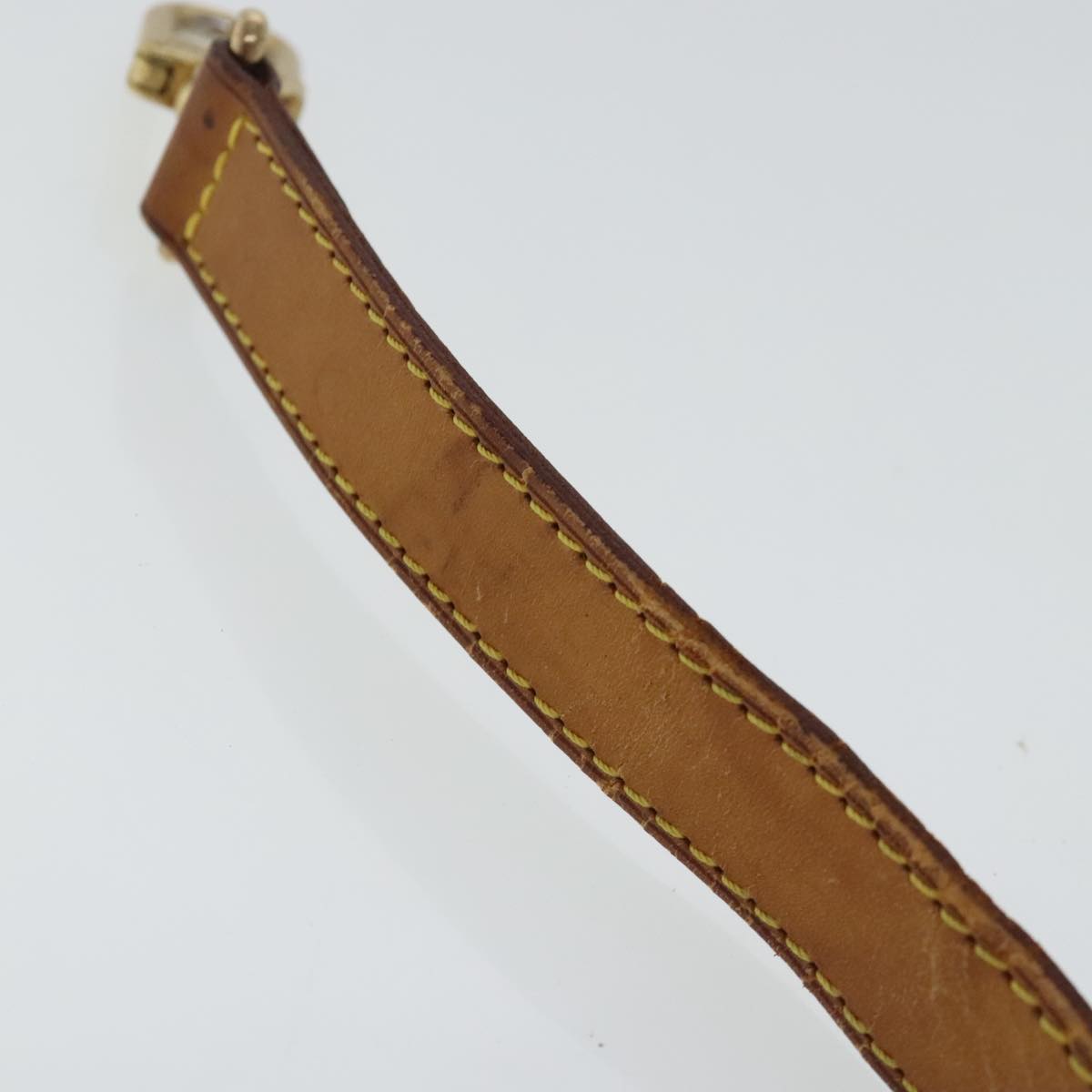 LOUIS VUITTON Adjustable Shoulder Strap Leather 32.3""-39.4"" Beige Auth 95321