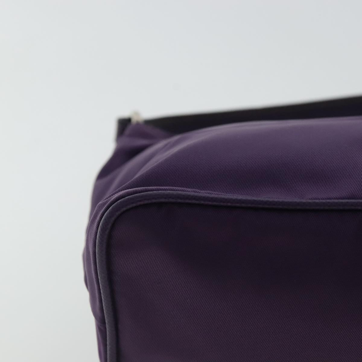 PRADA Shoulder Bag Nylon Purple Silver Auth 95324