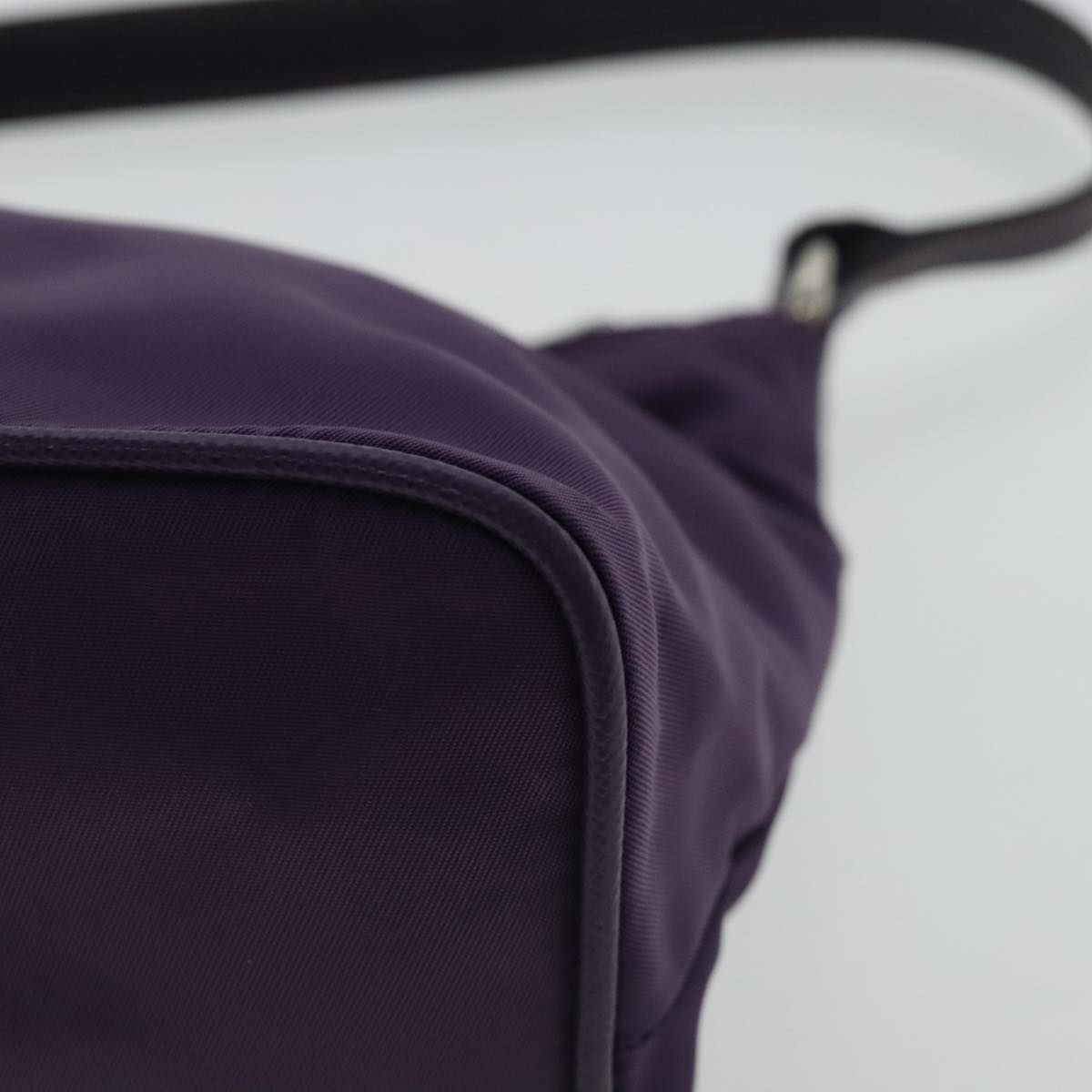 PRADA Shoulder Bag Nylon Purple Silver Auth 95324