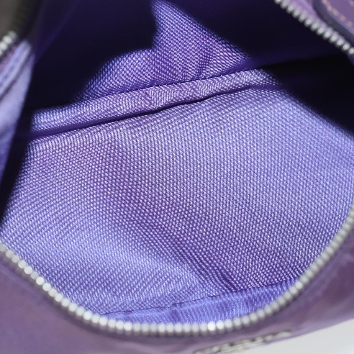 PRADA Shoulder Bag Nylon Purple Silver Auth 95324