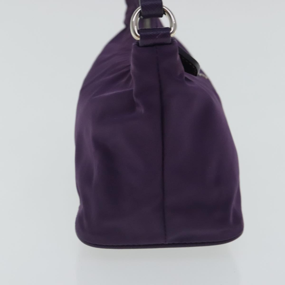 PRADA Shoulder Bag Nylon Purple Silver Auth 95324