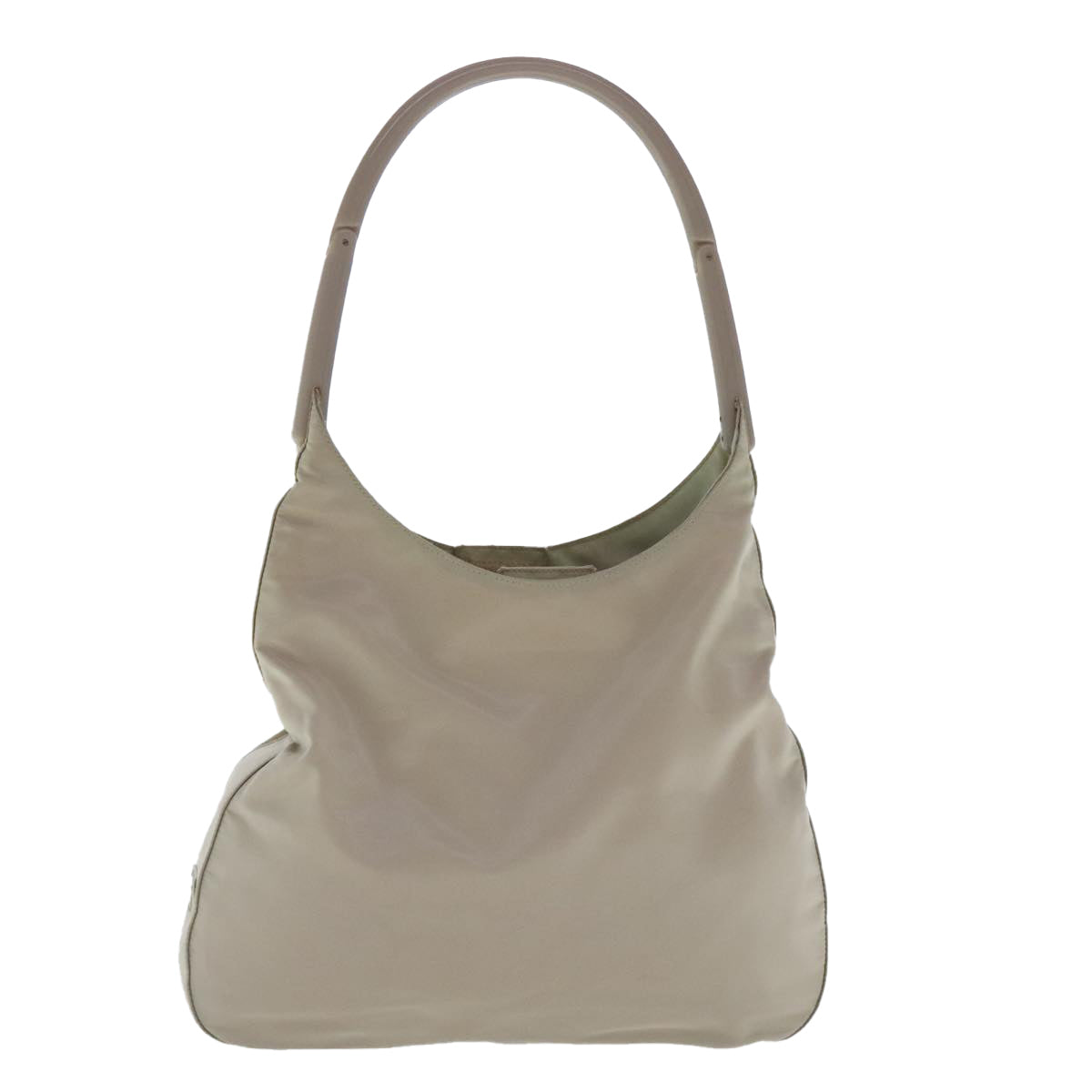 PRADA Shoulder Bag Nylon White Auth 95326