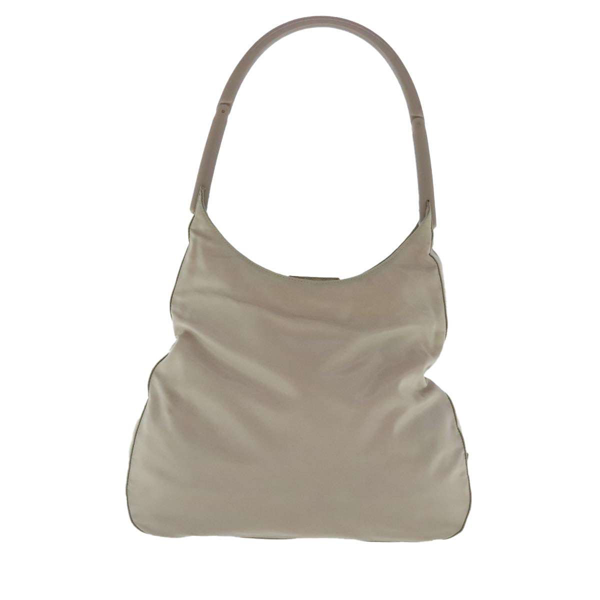 PRADA Shoulder Bag Nylon White Auth 95326