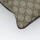 GUCCI GG Supreme Shoulder Bag PVC Leather Beige Brown Silver 141626 Auth 95328-15
