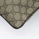 GUCCI GG Supreme Shoulder Bag PVC Leather Beige Brown Silver 141626 Auth 95328-16
