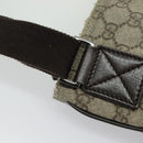 GUCCI GG Supreme Shoulder Bag PVC Leather Beige Brown Silver 141626 Auth 95328-19