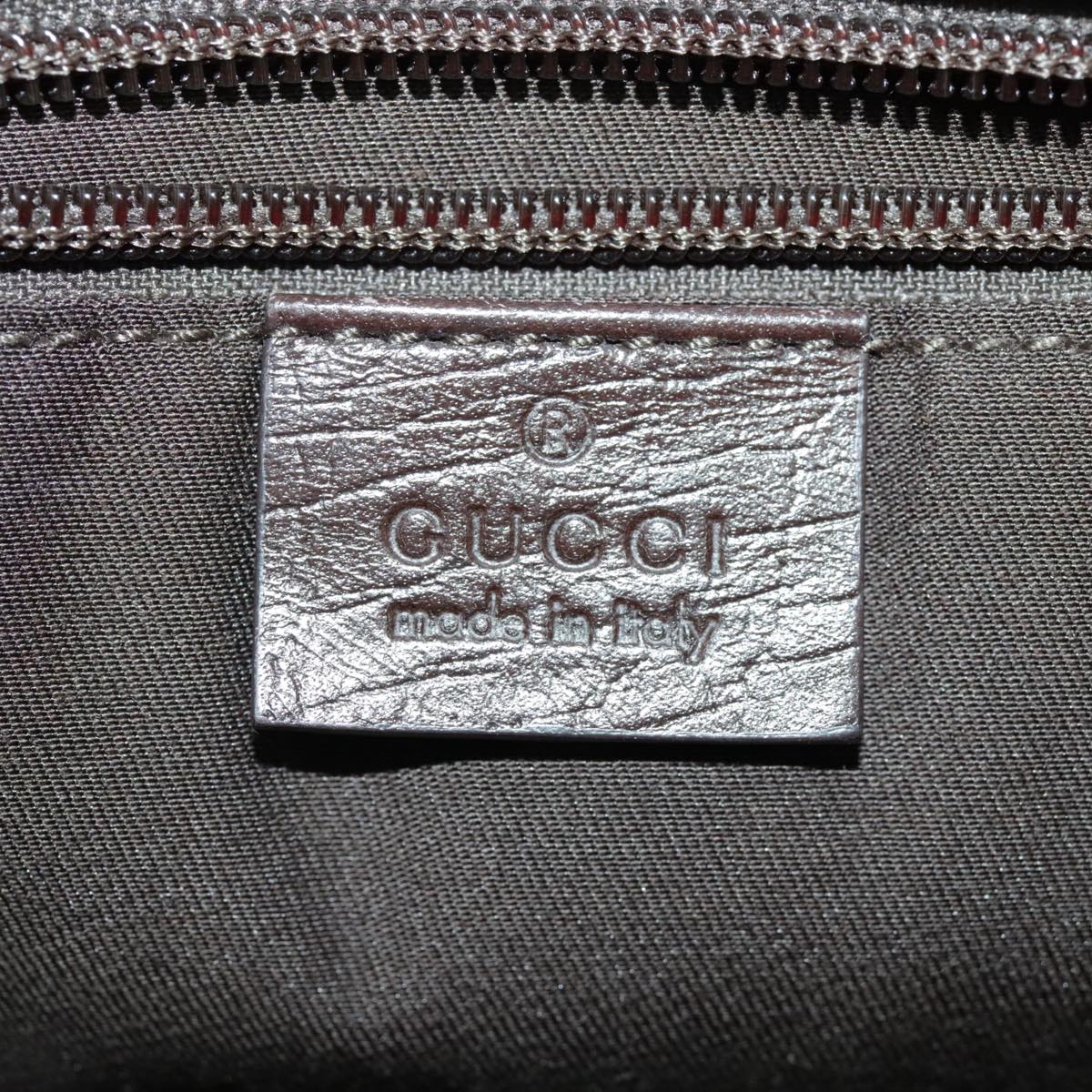 GUCCI GG Supreme Shoulder Bag PVC Leather Beige Brown Silver 141626 Auth 95328