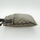 GUCCI GG Supreme Shoulder Bag PVC Leather Beige Brown Silver 141626 Auth 95328-3