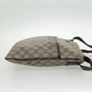 GUCCI GG Supreme Shoulder Bag PVC Leather Beige Brown Silver 141626 Auth 95328-4