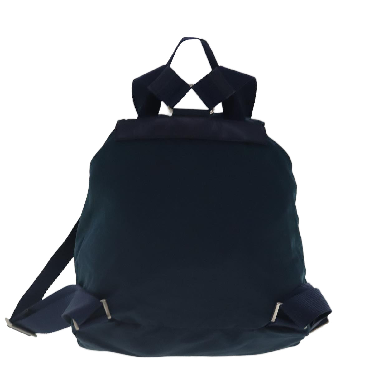 PRADA Backpack Nylon Navy Silver Auth 95355 - 0