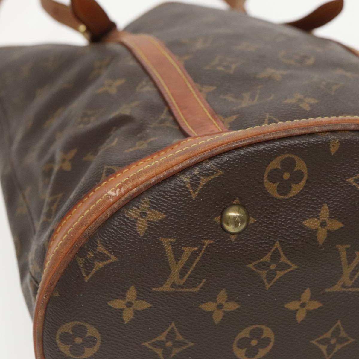 LOUIS VUITTON Monogram Bucket GM Shoulder Bag M42236 LV Auth 95360