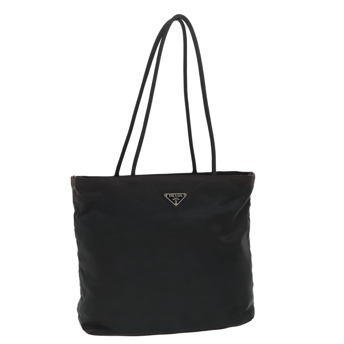 PRADA Tote Bag Nylon Black Auth 95365