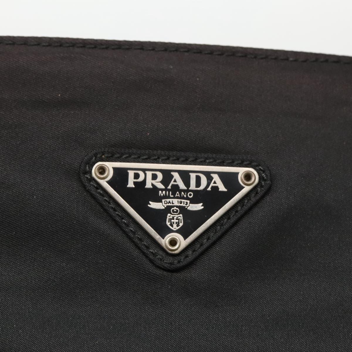 PRADA Tote Bag Nylon Black Auth 95365