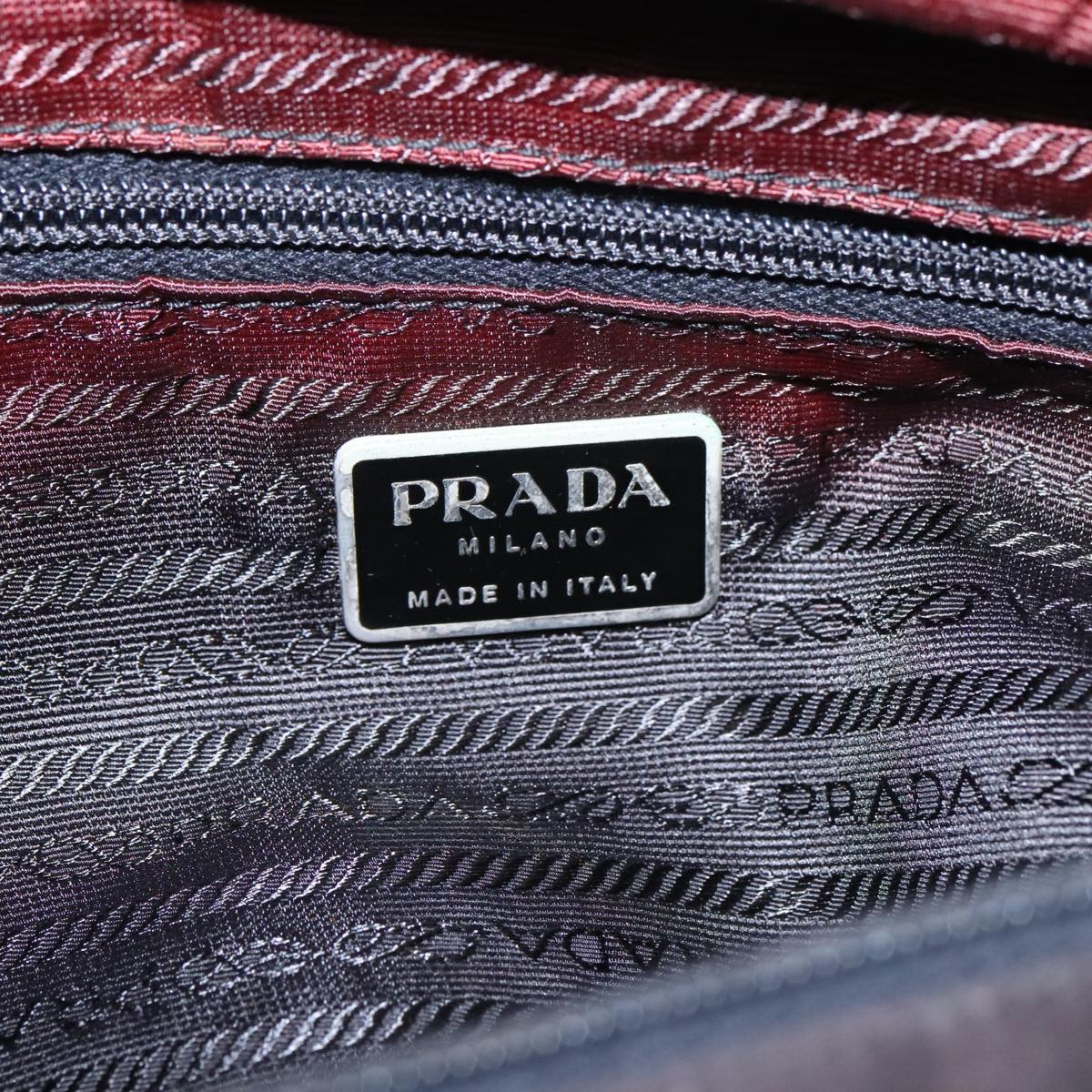 PRADA Tote Bag Nylon Black Auth 95365