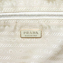 PRADA Hand Bag Nylon Beige Gold Auth 95369-18