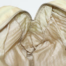 PRADA Hand Bag Nylon Beige Gold Auth 95369-20