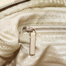PRADA Hand Bag Nylon Beige Gold Auth 95369-21