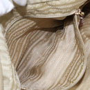 PRADA Hand Bag Nylon Beige Gold Auth 95369-22