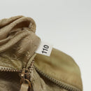 PRADA Hand Bag Nylon Beige Gold Auth 95369-12