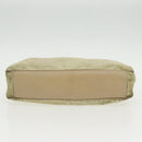 PRADA Hand Bag Nylon Beige Gold Auth 95369-5
