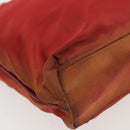 PRADA Hand Bag Nylon Red Silver Auth 95372-14