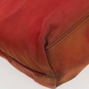 PRADA Hand Bag Nylon Red Silver Auth 95372-16