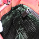 PRADA Hand Bag Nylon Red Silver Auth 95372-20