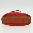 PRADA Hand Bag Nylon Red Silver Auth 95372-5