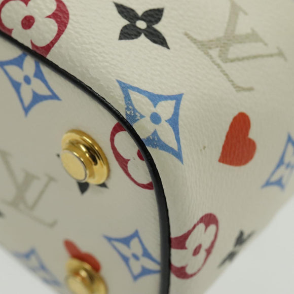 LOUIS VUITTON Monogram Game On Vanity PM Handtas Wit M57458 LV Auth 95384SA