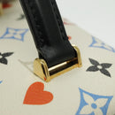 LOUIS VUITTON Monogram Game On Vanity PM Hand Bag White M57458 LV Auth 95384SA-19
