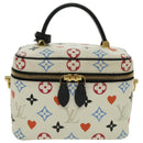 LOUIS VUITTON Monogram Game On Vanity PM Handtas Wit M57458 LV Auth 95384SA-13