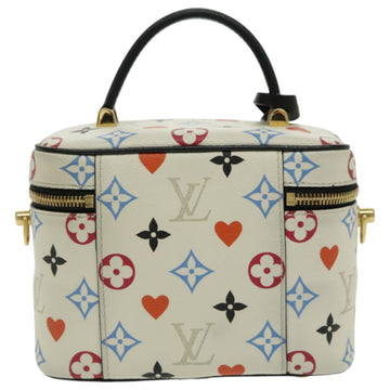 LOUIS VUITTON Monogram Game On Vanity PM Hand Bag White M57458 LV Auth 95384SA - 0