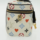 LOUIS VUITTON Monogram Game On Vanity PM Hand Bag White M57458 LV Auth 95384SA-4