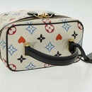 LOUIS VUITTON Monogram Game On Vanity PM Hand Bag White M57458 LV Auth 95384SA-7