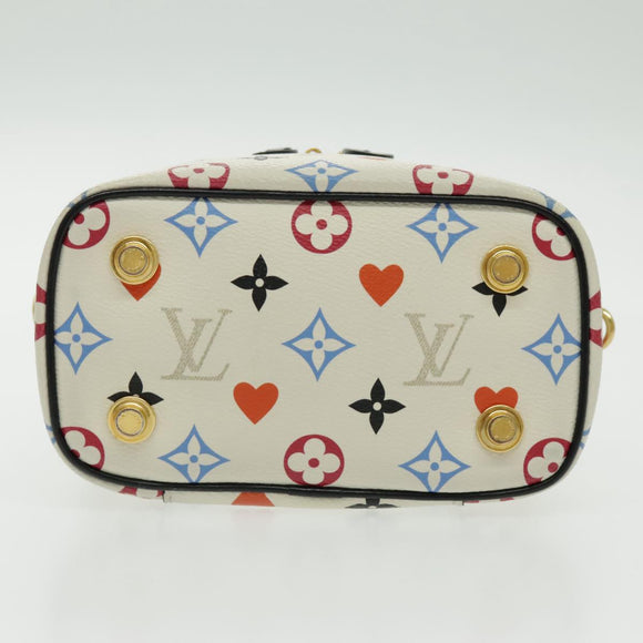 LOUIS VUITTON Monogram Game On Vanity PM Handtas Wit M57458 LV Auth 95384SA