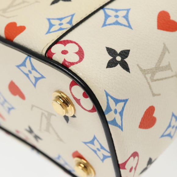 LOUIS VUITTON Monogram Game On Vanity PM Hand Bag White M57458 LV Auth 95387SM