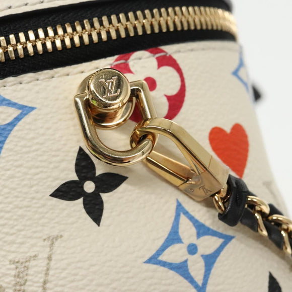 LOUIS VUITTON Monogram Game On Vanity PM Hand Bag White M57458 LV Auth 95387SM