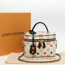 LOUIS VUITTON Monogram Game On Vanity PM Hand Bag White M57458 LV Auth 95387SM-12