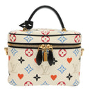 LOUIS VUITTON Monogram Game On Vanity PM Hand Bag White M57458 LV Auth 95387SM-13