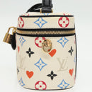 LOUIS VUITTON Monogram Game On Vanity PM Hand Bag White M57458 LV Auth 95387SM-3