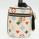 LOUIS VUITTON Monogram Game On Vanity PM Hand Bag White M57458 LV Auth 95387SM-4