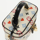 LOUIS VUITTON Monogram Game On Vanity PM Hand Bag White M57458 LV Auth 95387SM-6