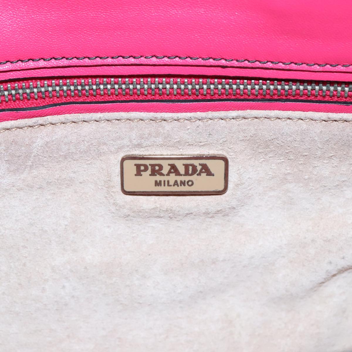 PRADA Shoulder Bag Enamel 2way Red Black Auth 95389