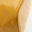 LOUIS VUITTON Monogram Vernis Houston Hand Bag Lime Yellow M91055 LV Auth 95398-9