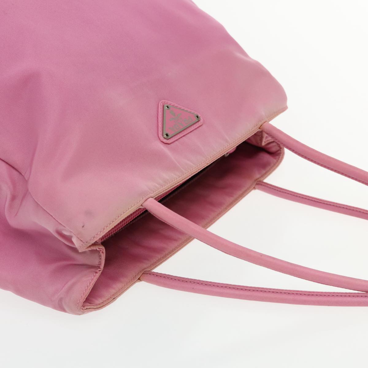 PRADA Tote Bag Nylon Pink Auth 95413