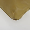 CELINE Shoulder Bag Leather Beige Auth 95426-17