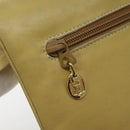 CELINE Shoulder Bag Leather Beige Auth 95426-22