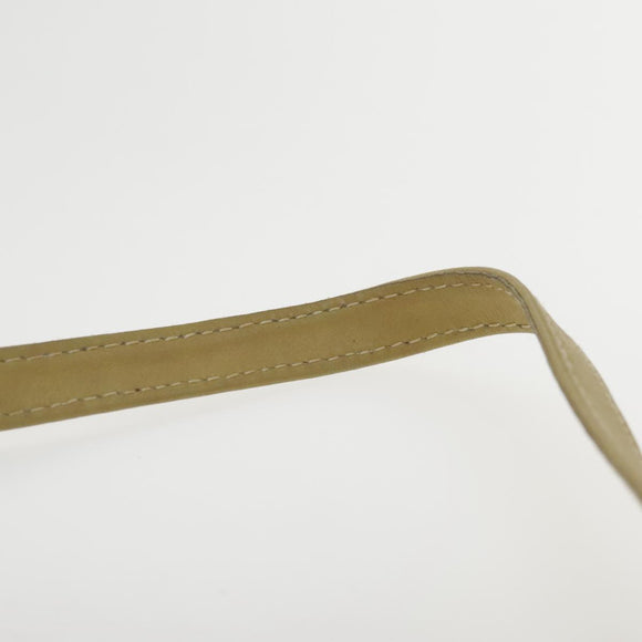 CELINE Shoulder Bag Leather Beige Auth 95426