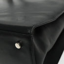 Salvatore Ferragamo Gancini Tote Bag Leather Black Silver Auth 95430-16