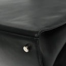 Salvatore Ferragamo Gancini Tote Bag Leather Black Silver Auth 95430-8